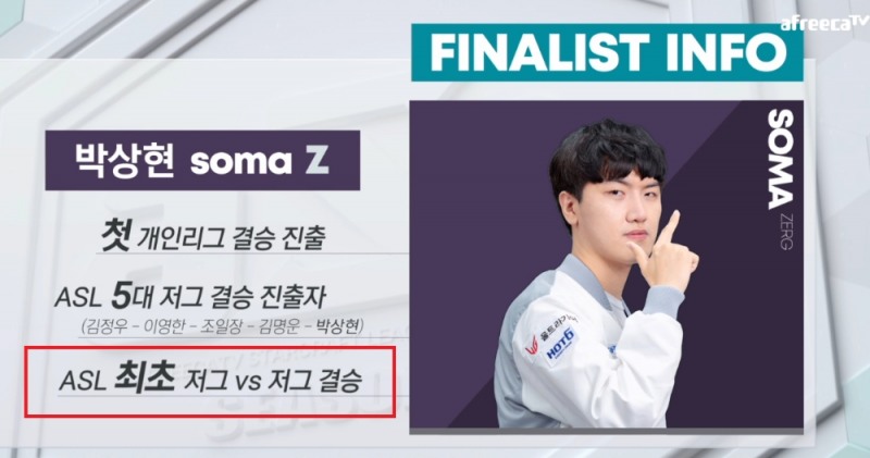 ASL 시즌10 결승전에 선착한 저그 박상현(사진=ASL 자료 화면 캡처).