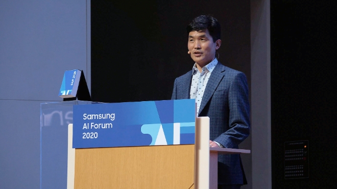 (사진=삼성전자) '삼성 AI 포럼 2020'에서 기조연설을 하고 있는 삼성리서치 승현준 소장(사장)