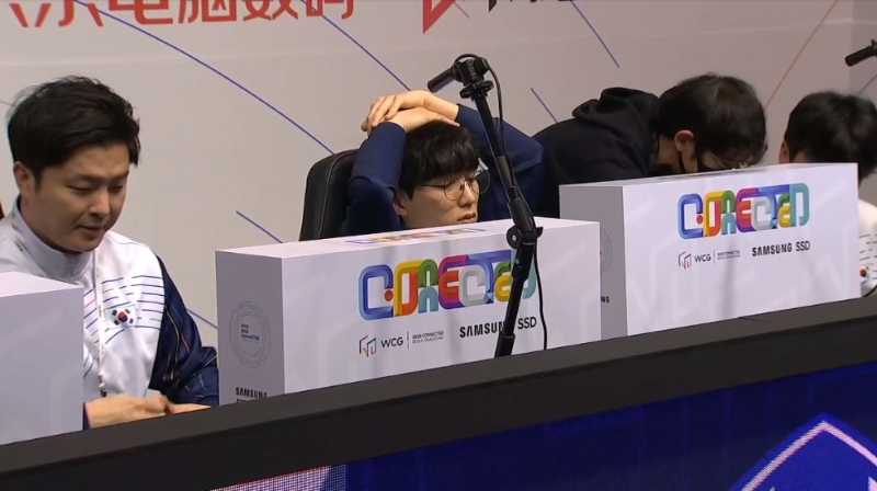 WCG 2020 피파온라인4 준결승전 1경기에서 한국 윈터 팀이 중국 파이어 팀에게 아쉽게 패배했다(사진=아프리카TV 생중계 발췌).