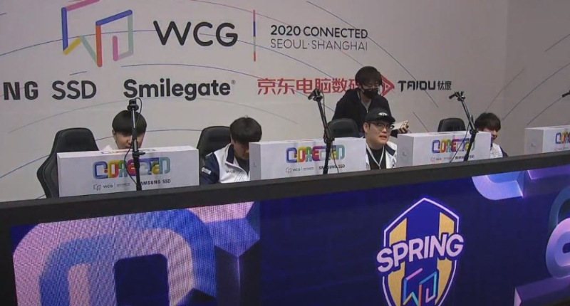 WCG 2020 피파온라인4 준결승 2경기에서 한국 스프링 팀이 중국 아이스 팀에게 아쉽게 패배했다(사진=아프리카TV 생중계 발췌).