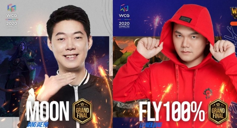 FM의 선봉으로 출전한 장재호(왼쪽)과 루웨이량(사진=WCG SNS 발췌).