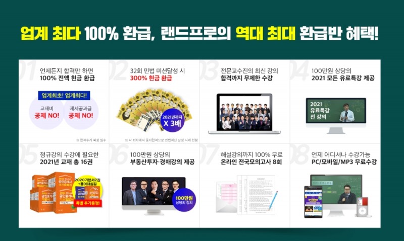 랜드프로, 공인중개사 ‘평생/2021 300% 환급반’ 12일까지 수강생 모집