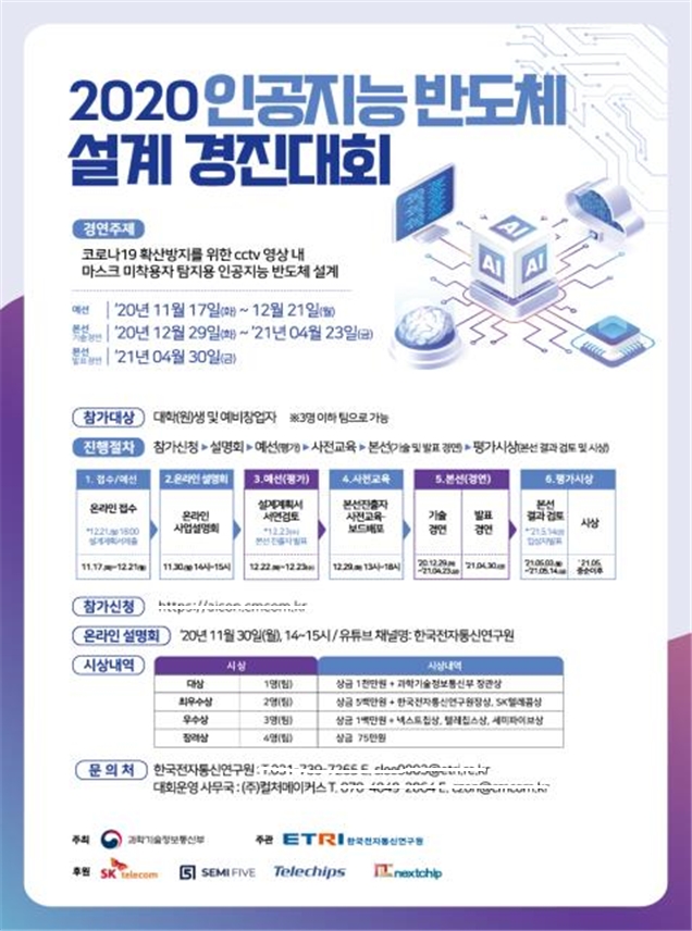 사진 = 「2020 인공지능 반도체 설계 경진대회」 포스터