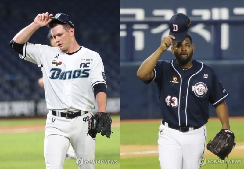 한국시리즈 1차전 선발로 맞대결을 하게 된 NC 루친스키와 두산의 알칸타라.
