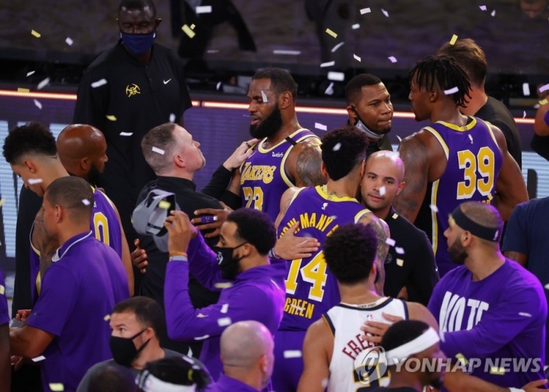 2019~2020시즌에서 우승한 LA 레이커스