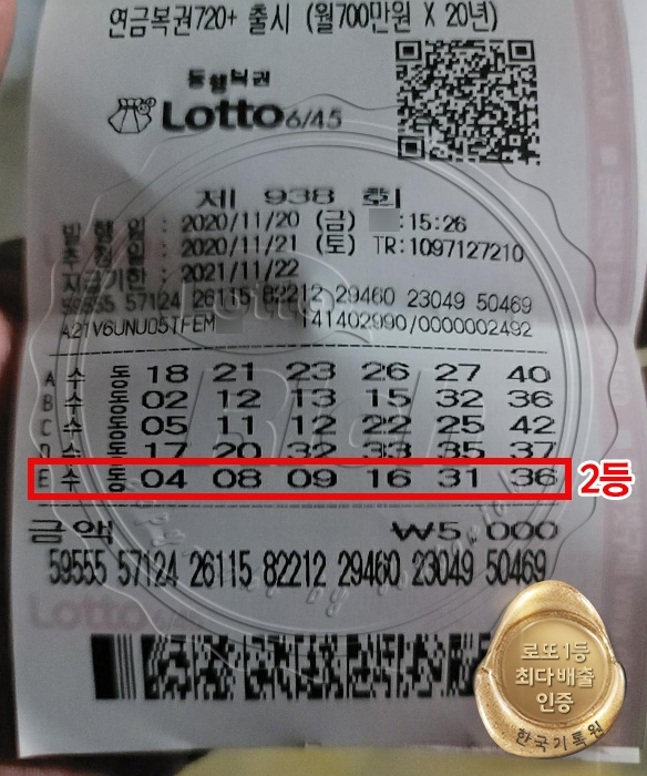 “술 한잔 하던 중 걸려온 로또 당첨 전화” 로또 2등 당첨자