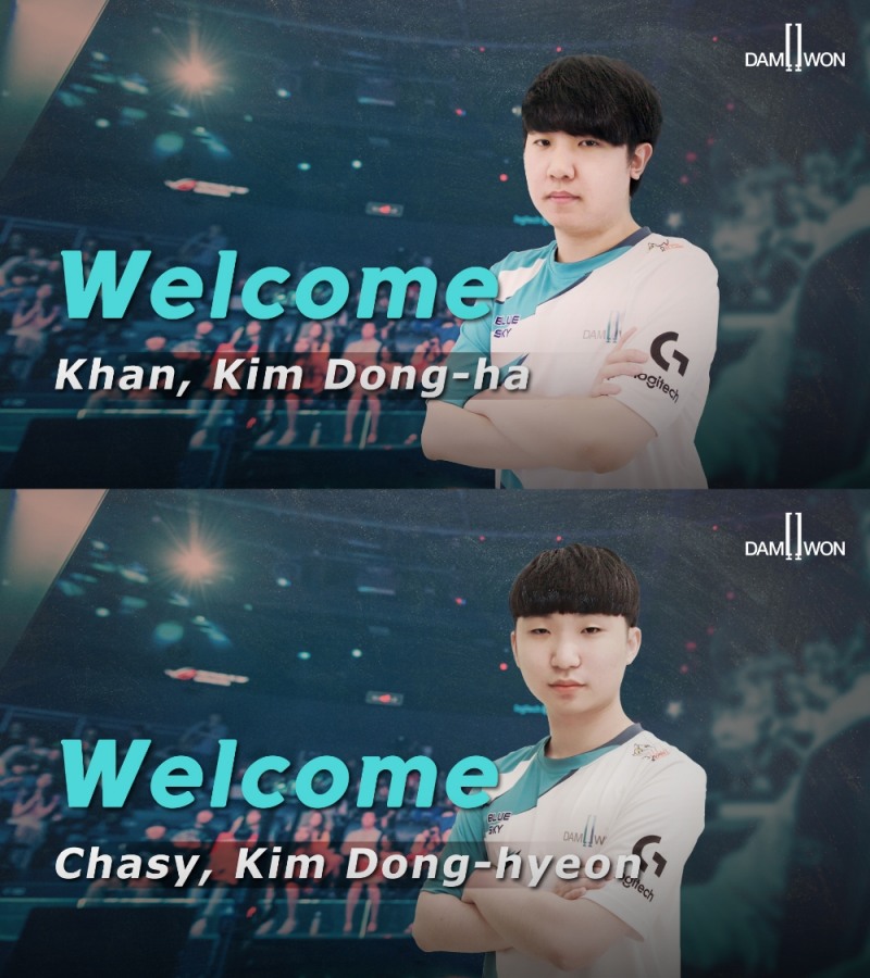 담원 게이밍에 합류한 '칸' 김동하와 '체이시' 김동현(사진=팀 공식 SNS).