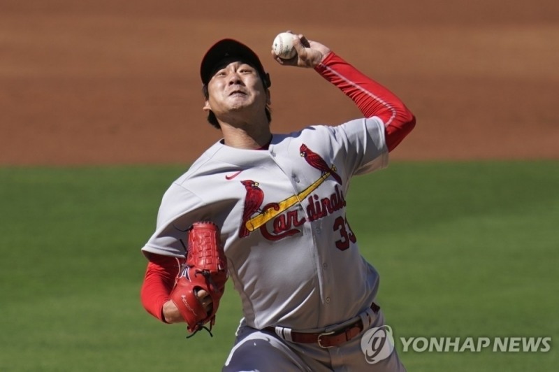 메이저리그 세인트루이스 카디널스 김광현은 '에이스'라는 별명을 갖고 있다. 사진은 투구를 하는 김광현 모습.
