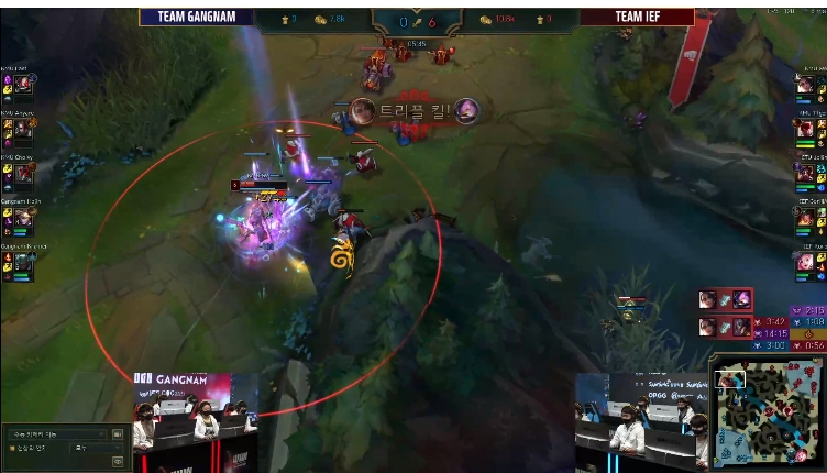 'IEF 2020' 국가대항전 '리그오브레전드' 이벤트 전에서 상단 사미라가 1대3 상황에서 역으로 트리플 킬을 올리는 명장면이 연출됐다.