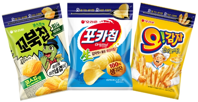 오리온 인기 스낵 3종 ‘대용량 지퍼백’ 이미지