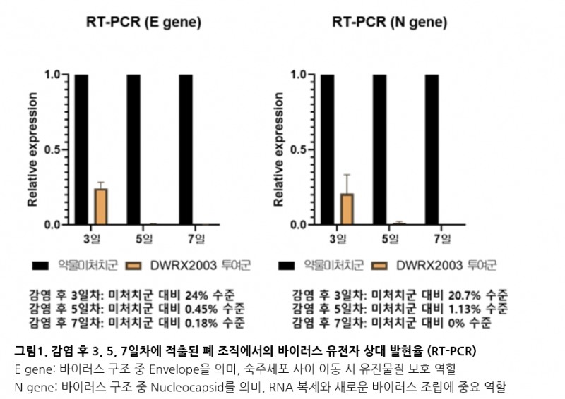 대웅제약 코로나19 치료제 'DWRX2003' 국내 임상 2상 신청·신속한 효과 확인