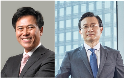 (왼쪽) 박정호 SK텔레콤 사장·SK하이닉스 부회장, (오른쪽) 유정준 SK E&S 부회장 / 사진 제공 = SK그룹
