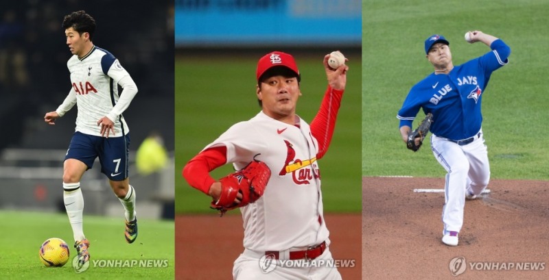 올 한해 국내 트위터 언급 빅3는 손흥민, 김광현, 류현진. 외국스타 호날두, 메시