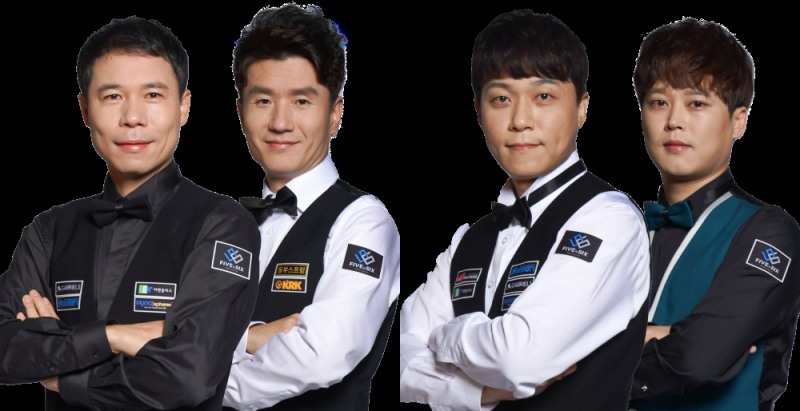 1분전 한 큐로 20점, 허정한팀 2연승, 이긴 줄 알았던 김행직팀, 망연자실 -코리아 당구 그랑프리 3쿠션 셧아웃 복식