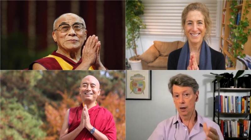 달라이 라마, 욘게이 밍규르 린포체, 타라 브랙, 릭 핸슨 사진