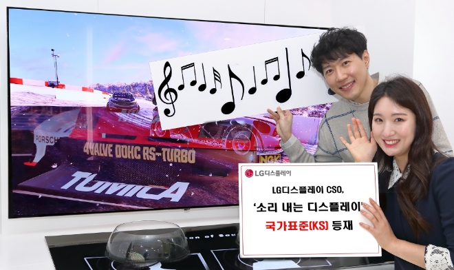 LG디스플레이 CSO, '소리 내는 디스플레이' 국가표준 등재