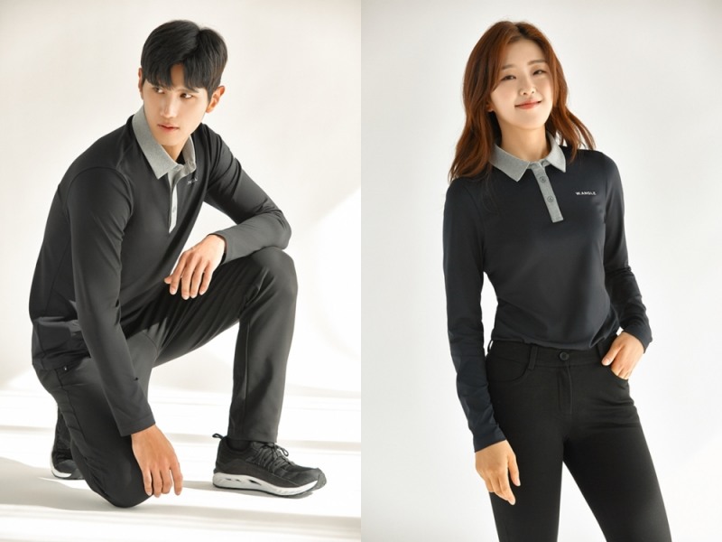 남녀 변형 카라 티셔츠(사진=와이드앵글)