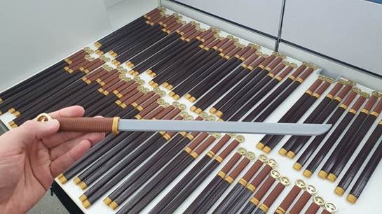 신도리코 3D스퀘어에서 제작한 환두대도 모형