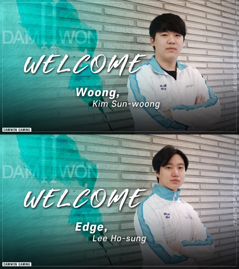 담원 게이밍 3군에 합류한 '웅' 김선웅 코치와 '엣지' 이호성 코치(사진=팀 공식 SNS).