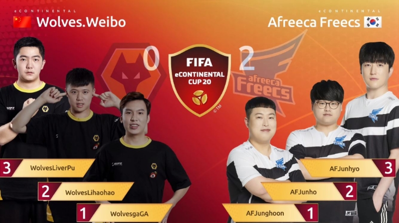 아프리카 프릭스가 중국의 울브즈 웨이보를 2대0으로 제압했다(사진=중계 방송 캡처).