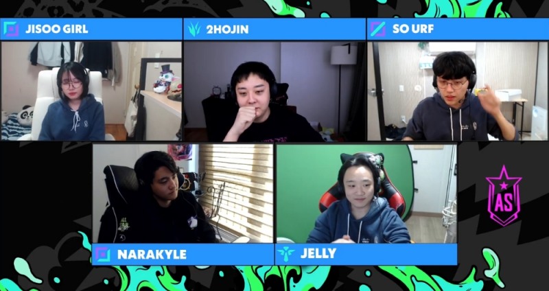 올스타전에 출전한 LCK 인플루언서(사진=중계 화면 캡처).
