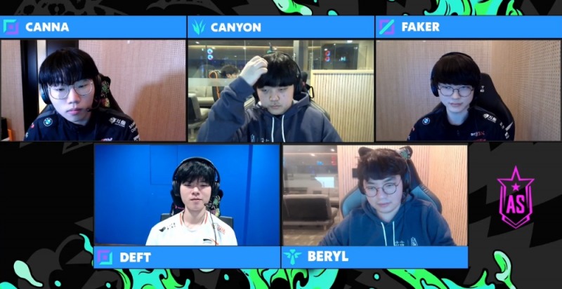 LCK 올스타 선수들(사진=중계 화면 캡처).