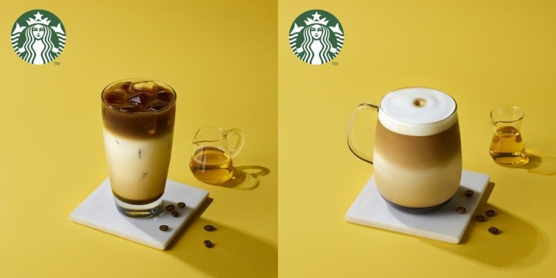 (왼쪽부터)아이스 블론드 바닐라 더블샷 마키아또, 블론드 바닐라 더블샷 마키아또