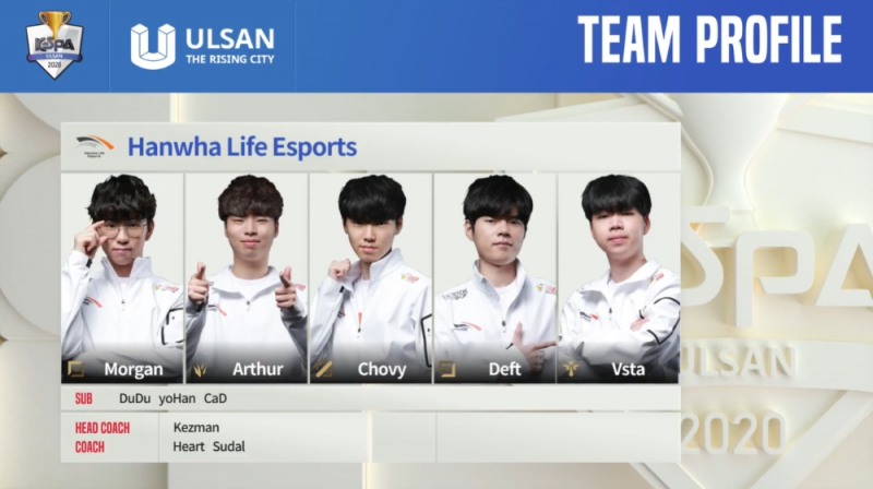 한화생명e스포츠(사진=중계방송 캡처).