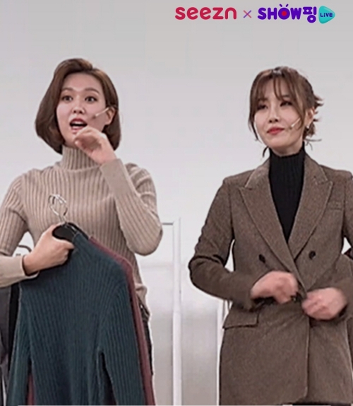 KT가 Seezn(시즌)에 국내 OTT 최초로 라이브커머스 플랫폼인 ‘쇼핑Live(쇼핑라이브)’를 선보였다고 밝혔다. 사진은 쇼핑라이브 구매 화면.