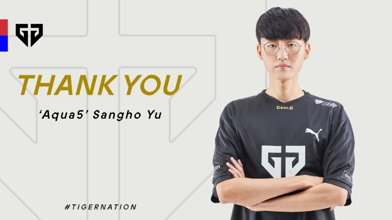 젠지 펍지 팀을 떠난 '아쿠아5' 유상호(사진=젠지 e스포츠 공식 SNS 발췌).