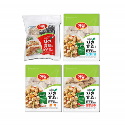 하림 동물복지 IFF 큐브 닭가슴살 3종, 하림 자연실록 IFF 치킨스테이크