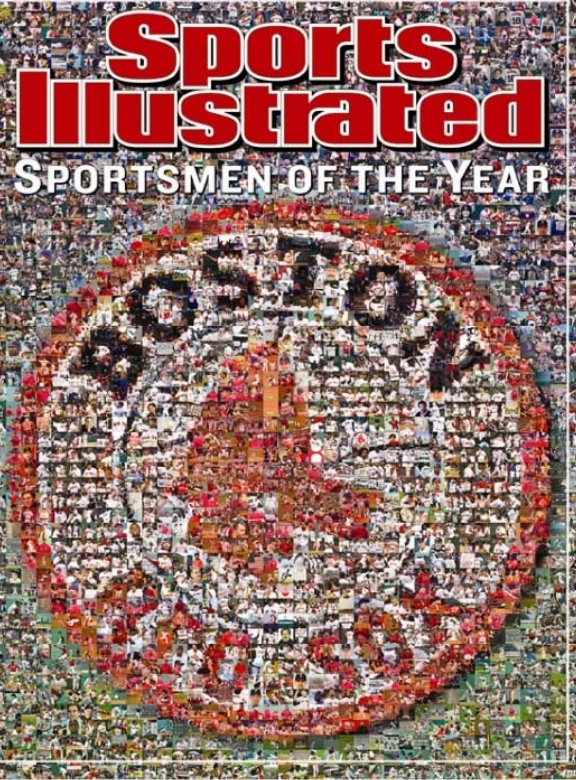 보스턴 레드삭스는 2004년 빌 제임스의 세이버매트릭스 기법을 도입해 86년만에 '밤비노의 저주'를 깨뜨리며 월드시리즈를 제패했다. 사진은 2004년 스포츠일러스트레이티드 선정 '올해의 스포츠맨들' 표지 모습. 