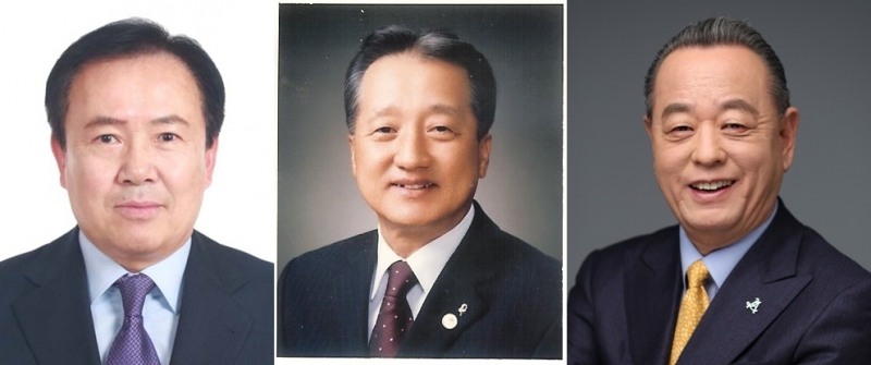 박노승(왼쪽부터 가나다순), 우기정, 이중명 후보. [대한골프협회 제공]