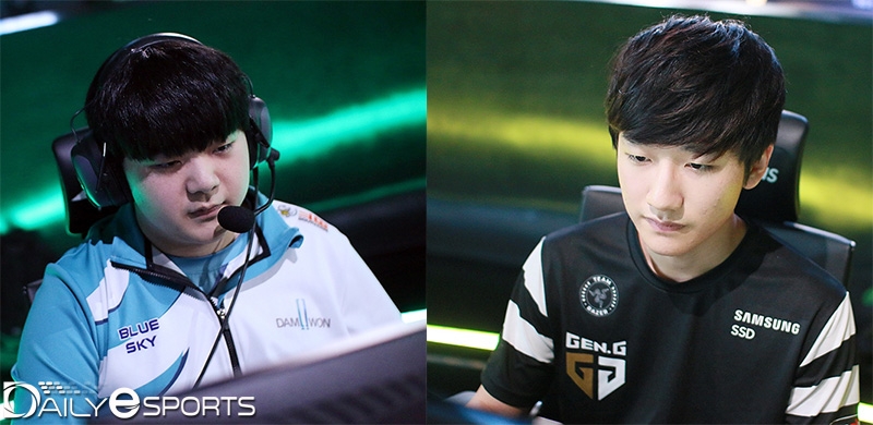 '캐니언' 김건부와 '피넛' 한왕호.