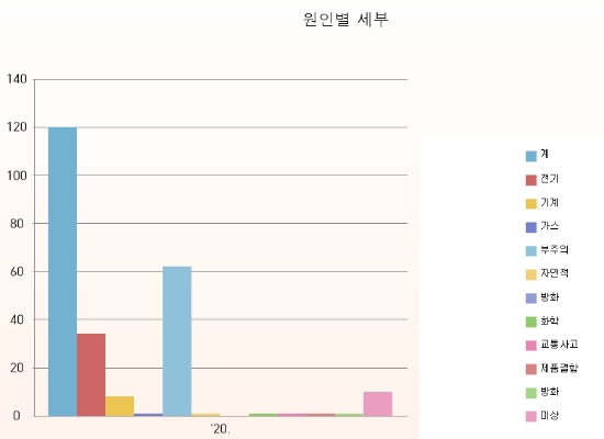 원인별 세부표/사진=무안소방서