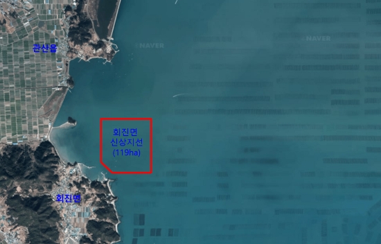 장흥 회진면 신상해역 관리수면의위치와 구역도/사진=전라남도