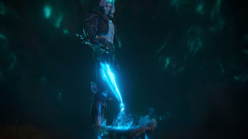 몰락한 왕의 검으로 상대의 영혼 일부를 흡수하는 비에고(사진=리그 오브 레전드 공식 유튜브 발췌).