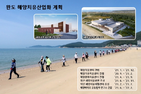 완도군 해양치유산업화 계획서./사진=완도군