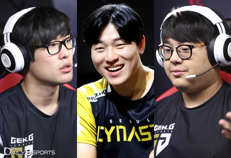 '앰비션' 강찬용, 류제홍, '큐베' 이성진(왼쪽부터).