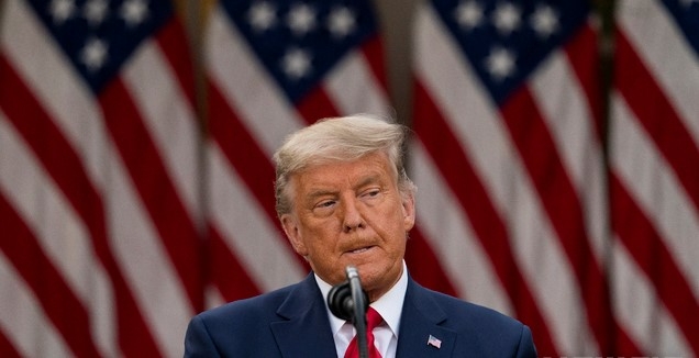 도널드 트럼프 미국 대통령이 지난해 11월 13일(현지시간) 백악관 로즈가든에서 공개 행사를 하고 있다.