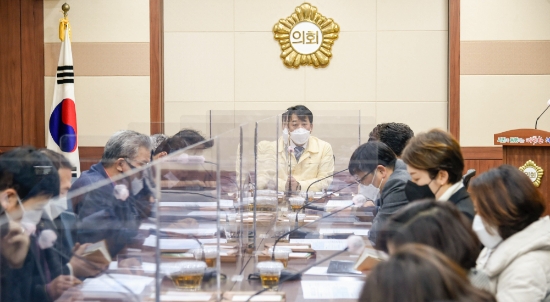 순천시의회 긴급회의/사진=순천시의회