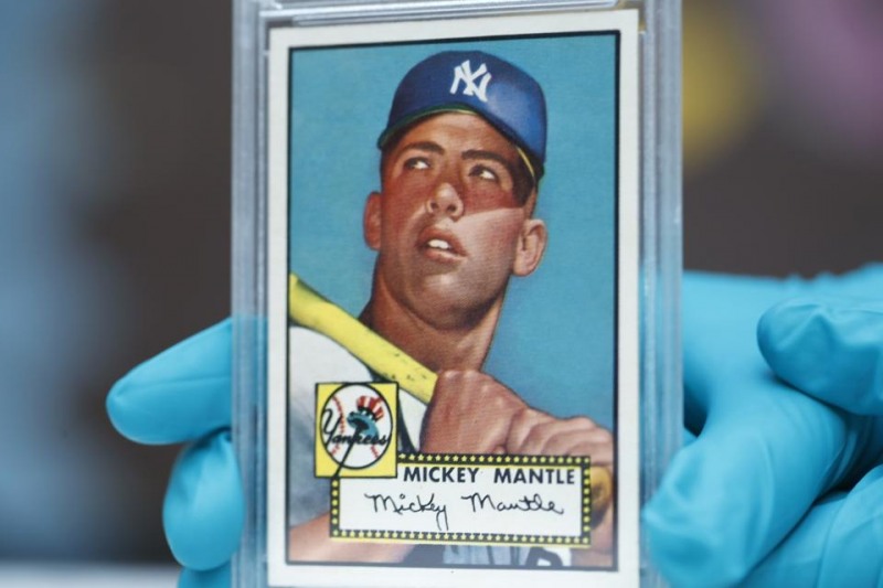  1952년 미키 맨틀 사인이 새겨진 역대 최고가 야구카드.[포브스 보도 캡처]