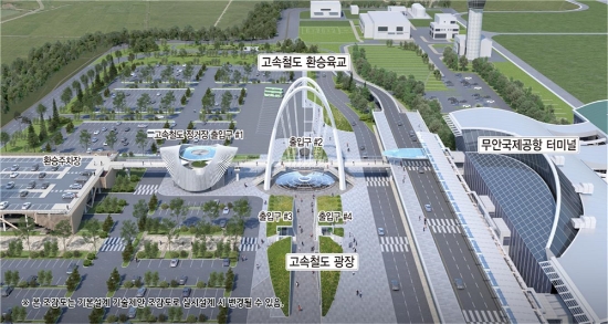 고속철도 무안국제공항역 조감도./사진=전라남도