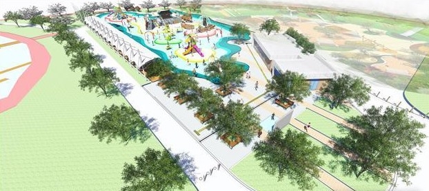 진주 혁신도시내 물초울공원 물놀이장 조감도.