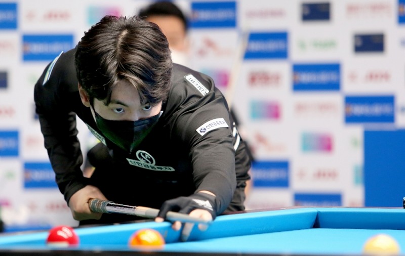 신정주, 마지막 큐 뱅크샷으로 겨우 64강. 응고 114점 1위-PBA 챔피언십