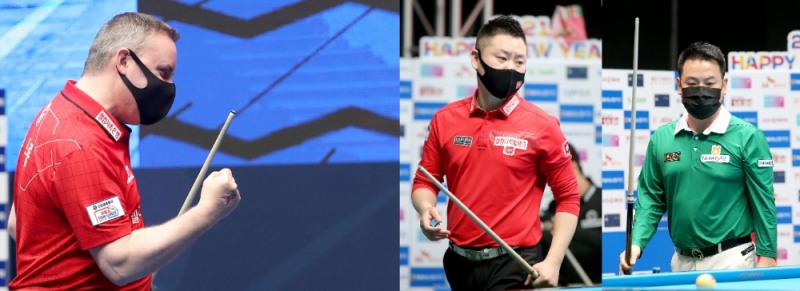 쿠드롱, 서현민, 조재호(왼쪽부터) 사진=PBA제공