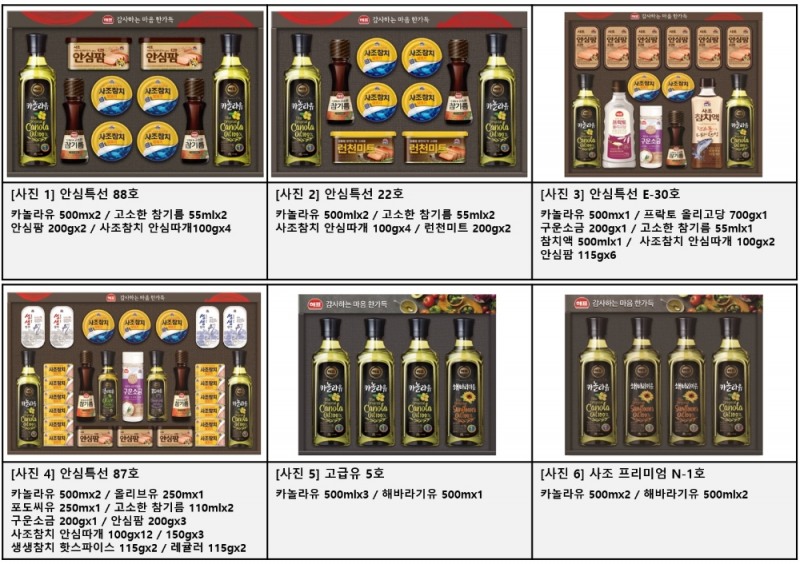 사조대림, 2021 사조 설 선물세트 출시