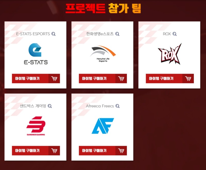 팀 지원 프로젝트에 선전된 팀에게는 브랜드 홍보 및 팀 패키지 판매 혜택이 주어진다.