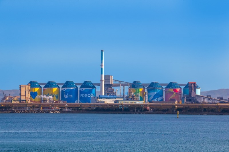 (사진=포스코) 포항제철소에 준공한 사일로 8기 모습