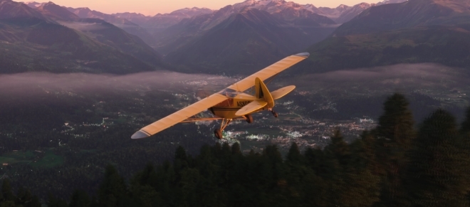 '플라이트 시뮬레이터'는 비행기와 주변 자연경관을 매우 사실적으로 구현했다. / 사진제공=엑스박스 유튜브